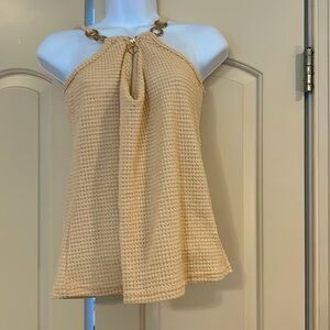 Shirt with gold hardware